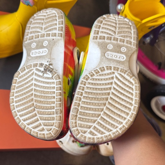 CROCS Kids Yellow Boots and Multicolor Clogs - Picture 3 of 8
